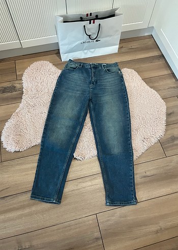 Mavi Rahat Kesim Kadın Denim Pantolon - Görsel 3