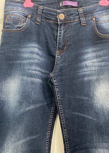 34 Beden Kadın Lacivert Regular Fit Denim Jean