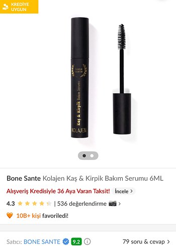 Bone Sante Kolajen Kaş & Kirpik Bakım Serumu 6ML