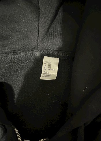 Fermuarlı Siyah Kapüşonlu Oversize Sweatshirt - Görsel 2