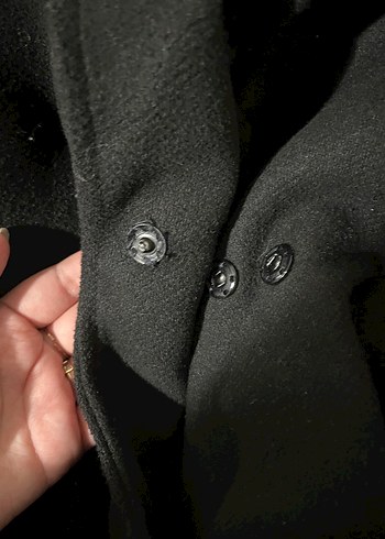 Siyah Kuşaklı Uzun Kadın Kaban - Görsel 2