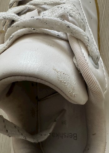 Beyaz Bağcıklı Kadın Spor Ayakkabı - Görsel 4