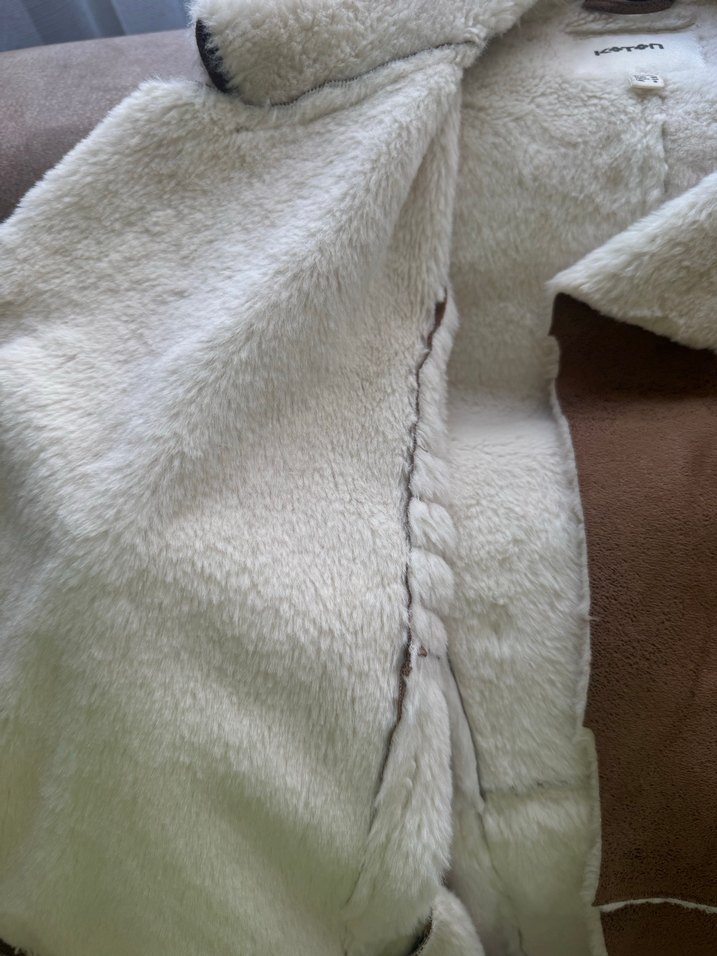 Kahverengi Süet Kürklü Kadın Ceket - Görsel 4