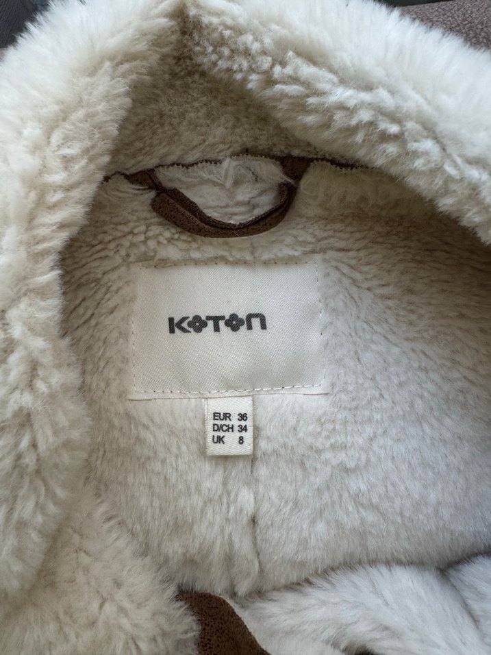 Kahverengi Süet Kürklü Kadın Ceket - Görsel 3