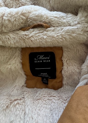 Kürk Detaylı Kahverengi Kadın Kışlık Ceket - Görsel 4