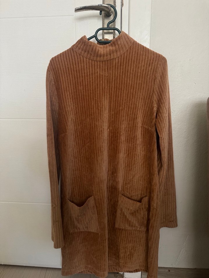 Kahverengi Süet Mini Etek - Görsel 2