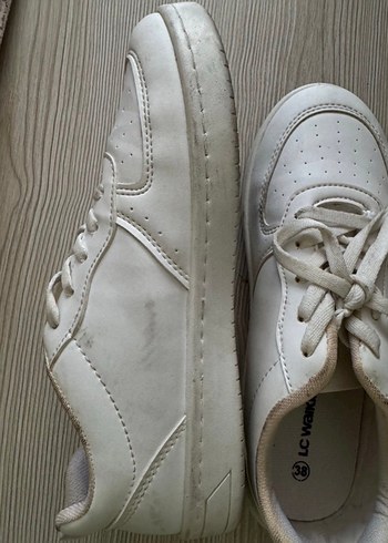 Beyaz Bağcıklı Kadın Spor Ayakkabı - Görsel 2