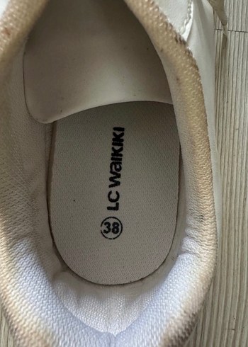 Beyaz Bağcıklı Kadın Spor Ayakkabı - Görsel 3