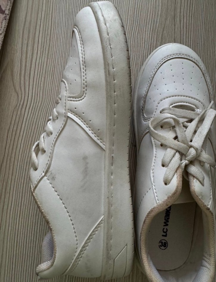 Beyaz Bağcıklı Kadın Spor Ayakkabı - Görsel 2