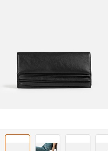 Kadın Siyah Pileli Clutch Çanta