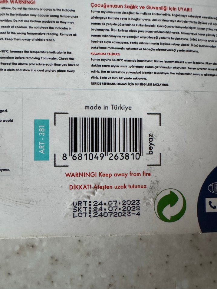 BabyJem Banyo ve Oda Termometresi - Görsel 4