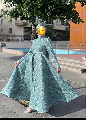 Tesettur çalı kuşu abiye 