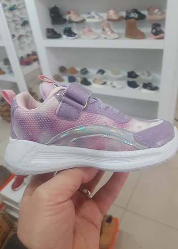 Mor Kız Çocuk Sneakers - Velcro Bağlı - Görsel 5