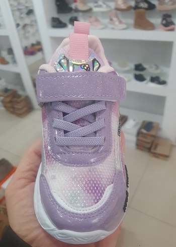 Kız Çocuk Mor Sneakers Velcro Bantlı - Görsel 4