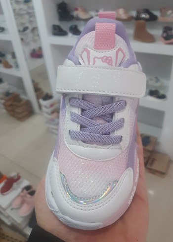 Kız Çocuk Pembe Renkli Cırt Cırtlı Spor Ayakkabı - Görsel 4