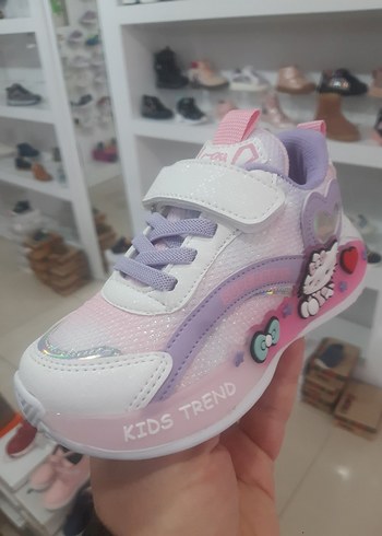 Kız Çocuk Renkli Sneaker Velcro Bağcıklı - Görsel 3