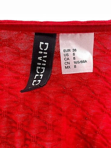 38 Beden kırmızı Renk H&M Kısa Elbise %70 İndirimli.