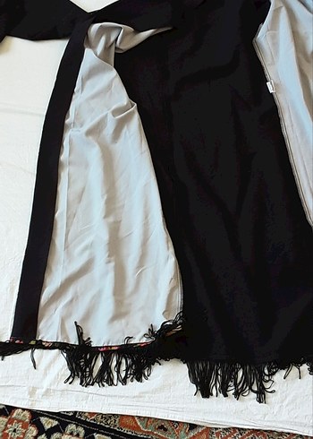 Çiçek Desenli Uzun düğmesiz ceket - Görsel 8