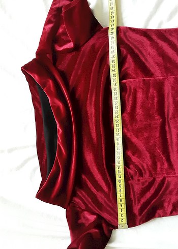 Kadife bayan midi elbise - Görsel 7