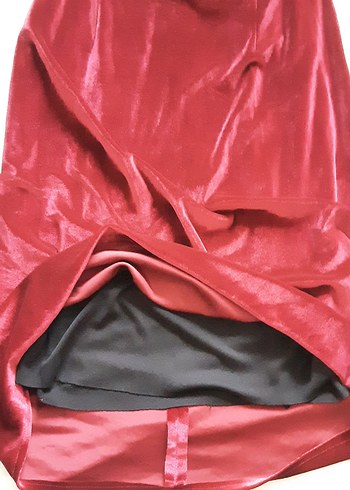 Kadife bayan midi elbise - Görsel 11