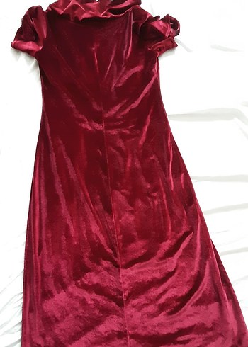 Kadife bayan midi elbise - Görsel 10