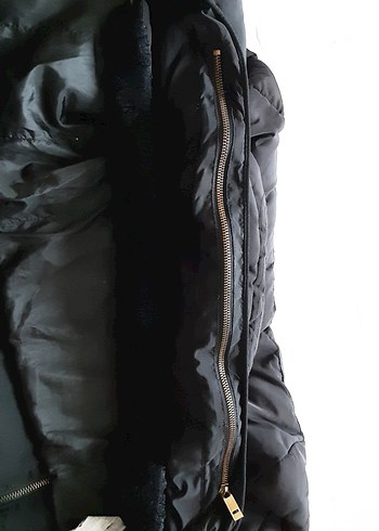 Zara Siyah Fermuarlı Kadın Kışlık Mont - Görsel 10