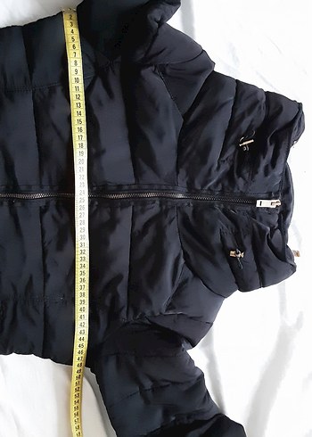 Zara Siyah Fermuarlı Kadın Kışlık Mont - Görsel 5