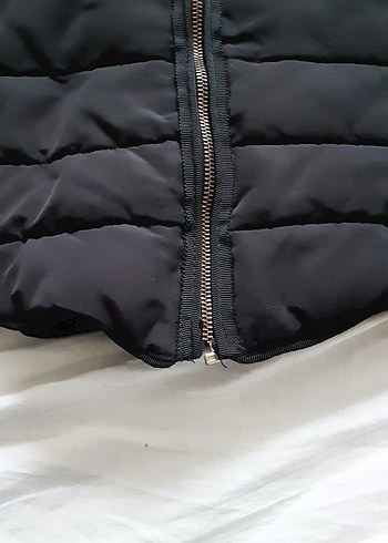 Zara Siyah Fermuarlı Kadın Kışlık Mont - Görsel 4