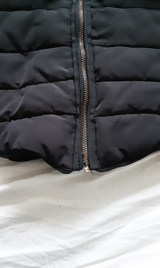 Zara Siyah Fermuarlı Kadın Kışlık Mont - Görsel 4