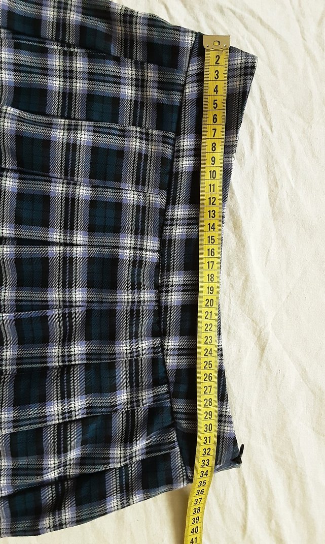 stradıvarıus mini ekose pileli etek - Görsel 4