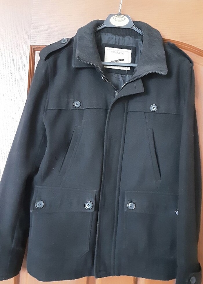 defacto erkek kısa kaşe kaban - Görsel 4