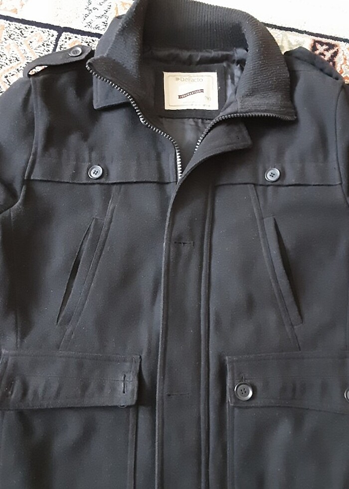 defacto erkek kısa kaşe kaban - Görsel 5