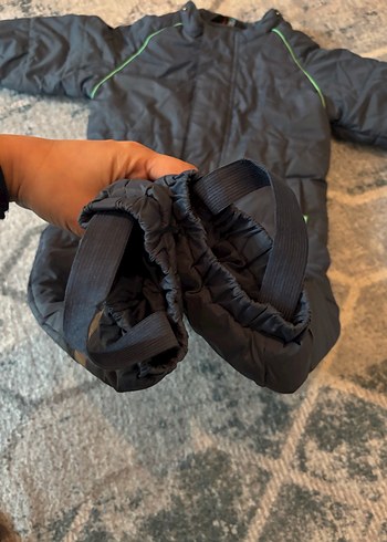 Siyah Fermuarlı Bebek Erkek Kayak Tulumu - Görsel 4