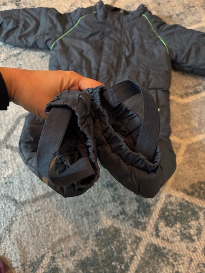 Siyah Fermuarlı Bebek Erkek Kayak Tulumu - Görsel 4