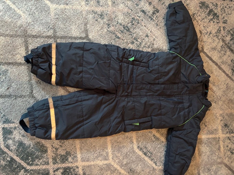 Siyah Fermuarlı Bebek Erkek Kayak Tulumu - Görsel 2