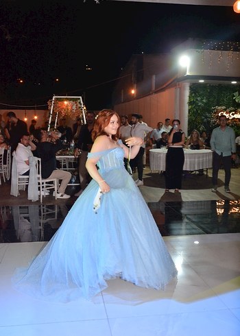 İncili bebek mavisi nişanlık - Görsel 4