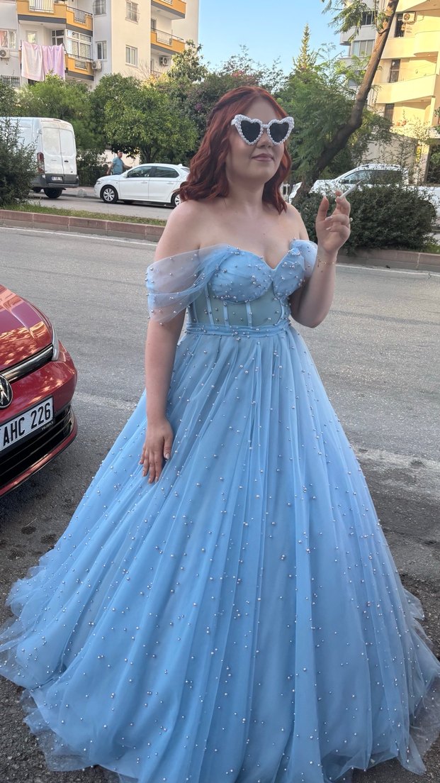 İncili bebek mavisi nişanlık - Görsel 2