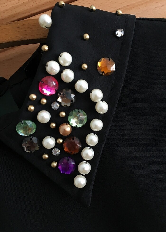 Taş detaylı bluz - Görsel 2