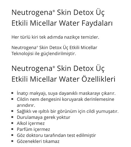 Neutrogena 3 etkili micellar water