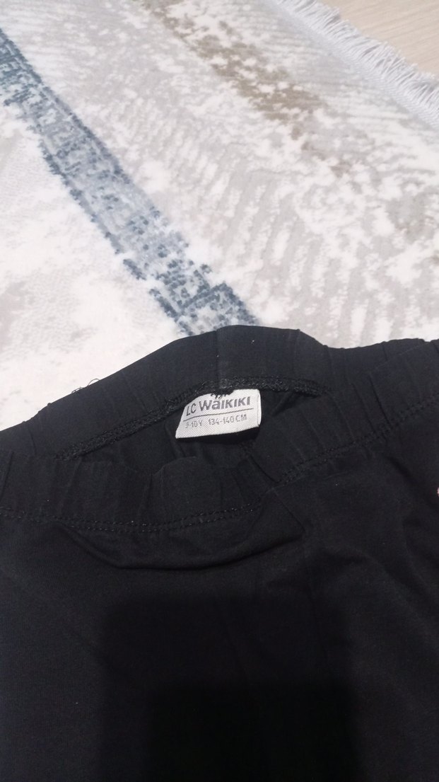 Kız Çocuk Siyah Elastik Tayt - Görsel 2