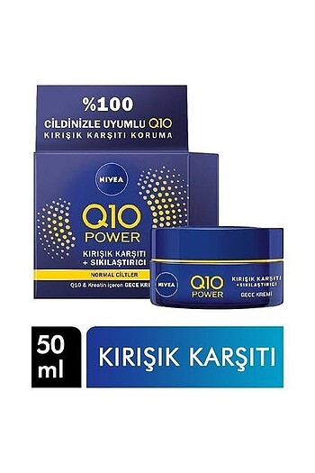 Nivea Nivea Q10 kırışıklık karşıtı gece bakım kremi
