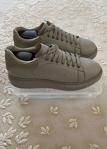 Bej erkek 41 numara Spor Ayakkabı Stiletto Topuklu - Görsel 3