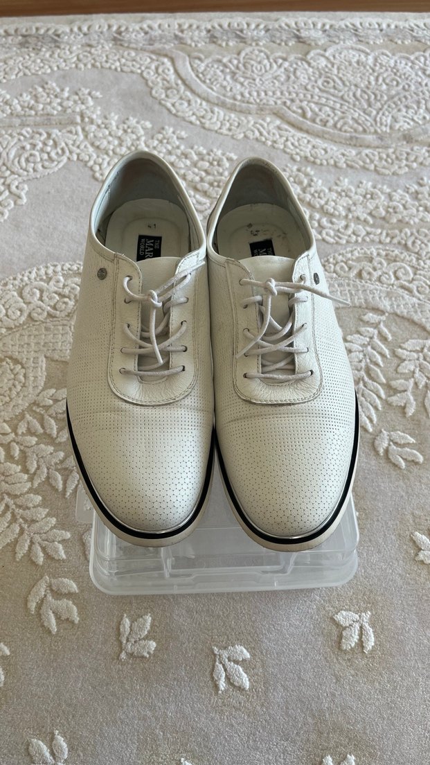 Beyaz Bağcıklı erkek Spor Ayakkabı 41 - Görsel 4