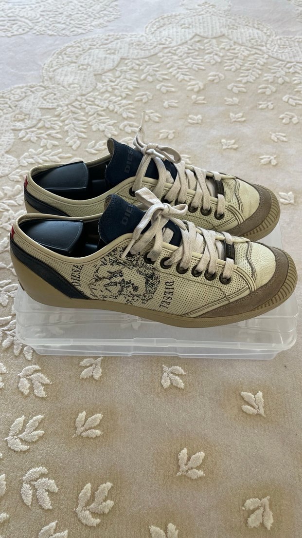 Diesel  Beyaz erkek  Dolgu Topuk Spor Ayakkabı 42 numara - Görsel 2