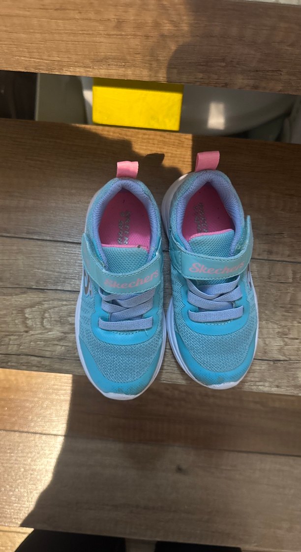 Kız Çocuk Turkuaz Cırt Cırtlı Spor Ayakkabı - Görsel 4