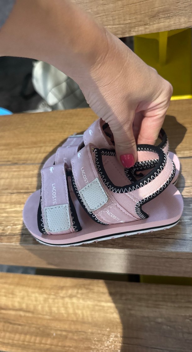 Kız Çocukları için Pembe Cırt Cırtlı Sandalet - Görsel 3