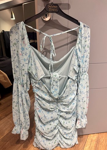 Drapeli Mini elbise - Görsel 2