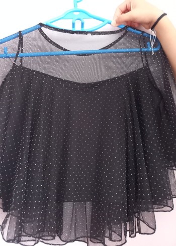 Diğer Kız Çocuk Siyah Puantiyeli Salaş Bolero