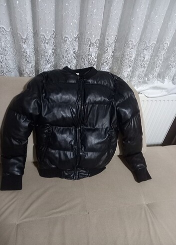 11-12 Yaş Beden siyah Renk Kısa Mont