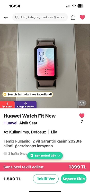 Huaewi akıllı kol saati